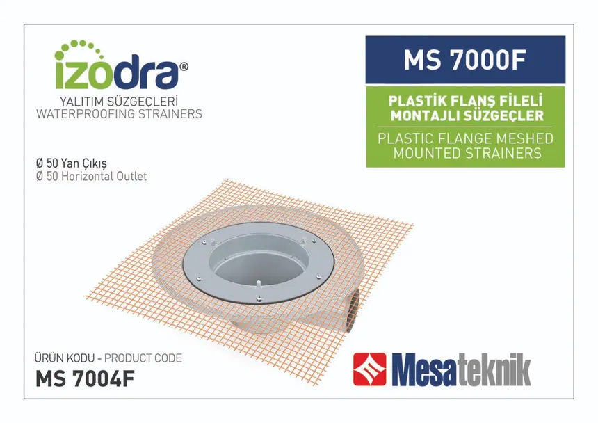 MS 7000F Fileli Plastik Flanş Montajlı Süzgeçler