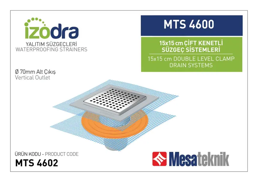 MTS 4600 Çift Kenetli Süzgeç Sistemleri 15x15 cm