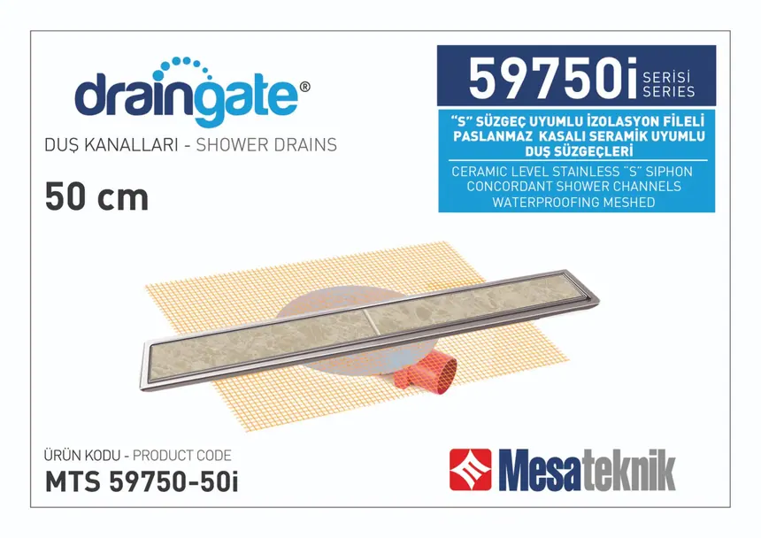 MTS 59750F S Sifon Uyumlu İzolasyon Fileli Seramik Montajlı Seri