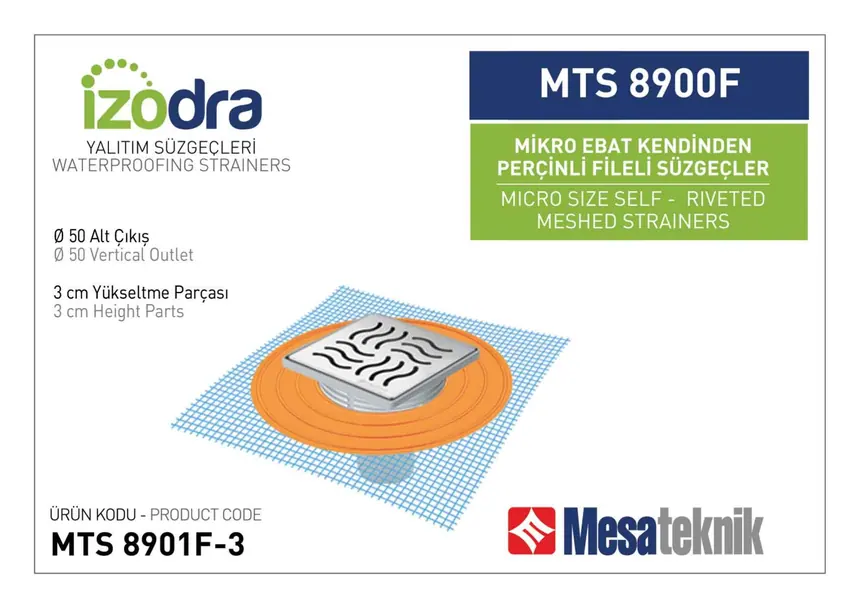 MTS 8900F Kendinden Percinli Fileli Suzgec Sistemleri Mikro Ebat