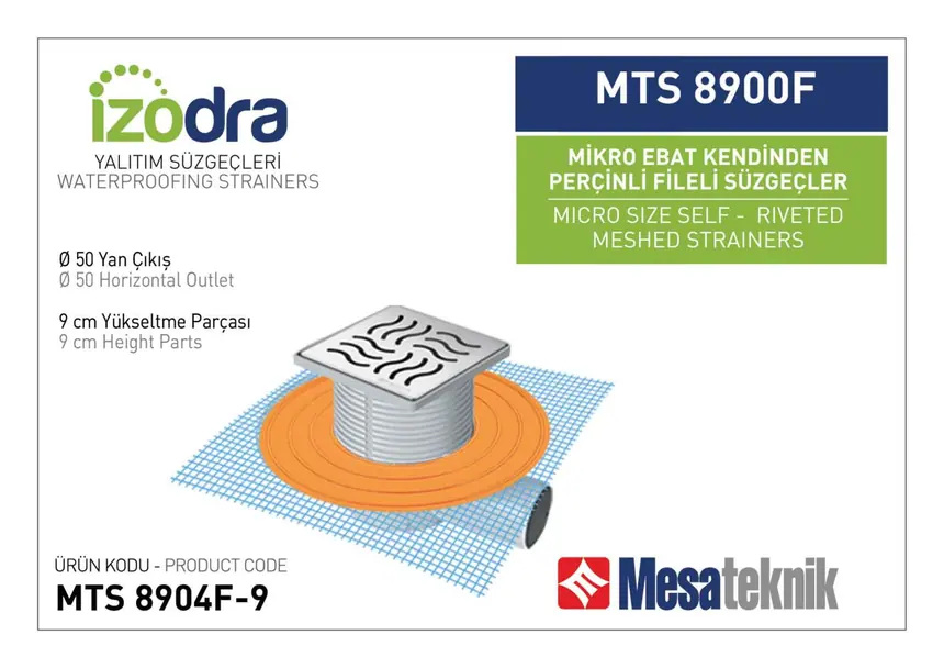MTS 8900F Kendinden Percinli Fileli Suzgec Sistemleri Mikro Ebat