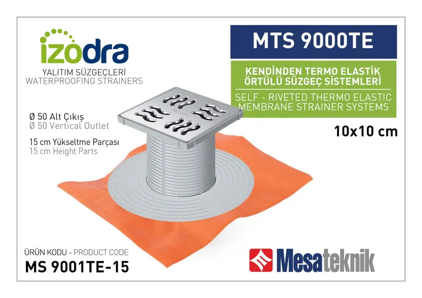 MTS 9000TE Kendinden Percinli Örtülü Suzgec Sistemleri 10 cm