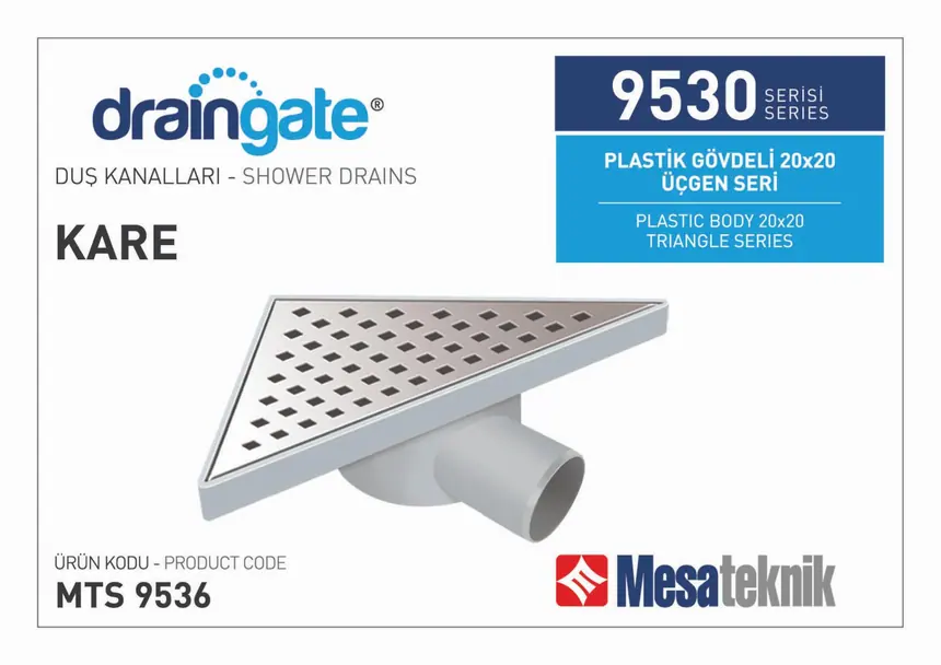 MTS 9530 Plastik Gövdeli 20 cm Üçgen Seri