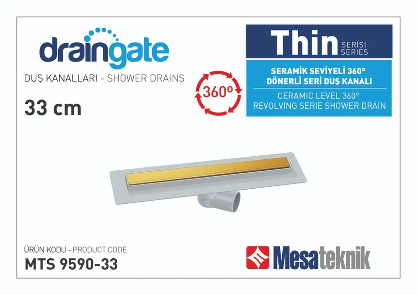 MTS 9590 Thin Serisi 360º Dönerli Gri Gövde