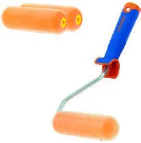 2'li Mini Flok Kaplı Çift Yuvarlak Uçlu Rulo Yünü 11 cm